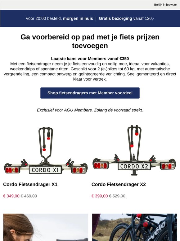 Laatste kans: Member voordeel op fietsendragers vanaf €350