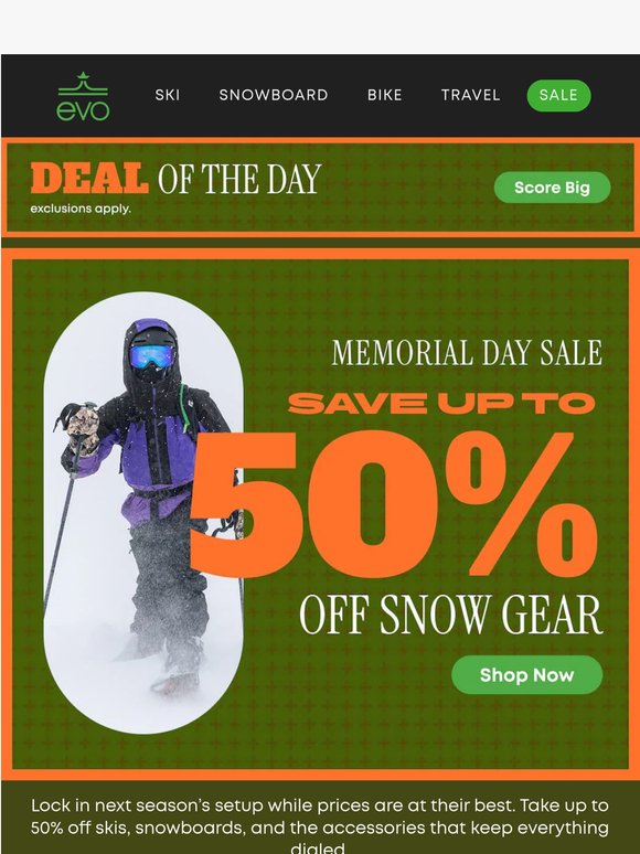 ❄️ Up to 50% Off Snow Gear