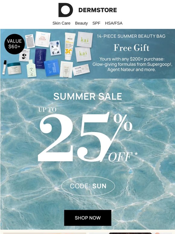 Glow All Summer: Up to 25% Off☀️