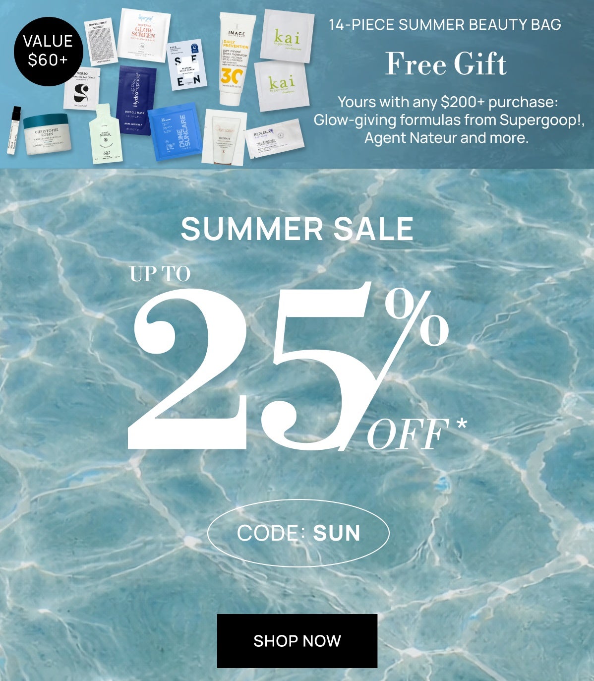 Summer Sale up to 25% off with code SUN