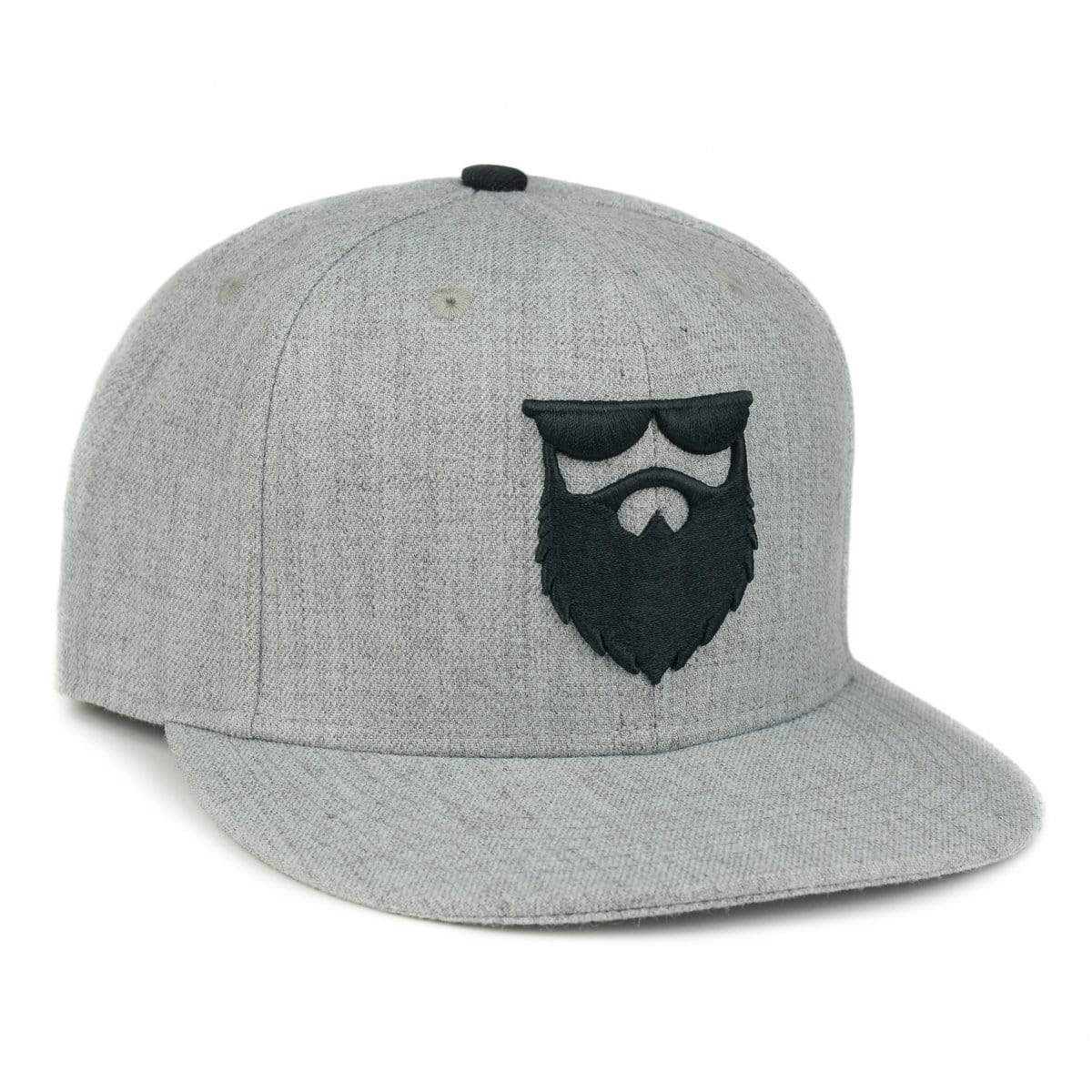 Image of No Shave Life's OG Beard Logo Snapback Heather Grey