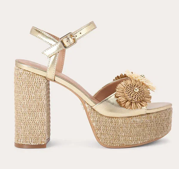 Sorrento Flower Platform Heel