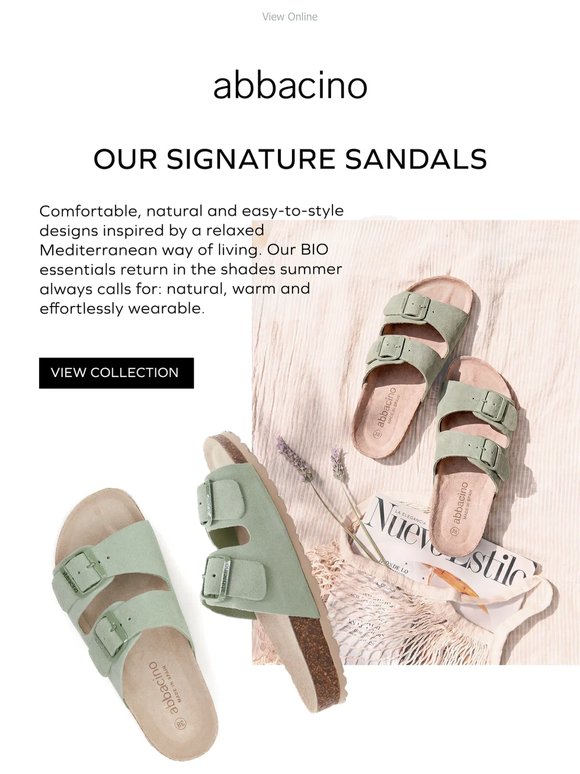 The colours of summer sandals