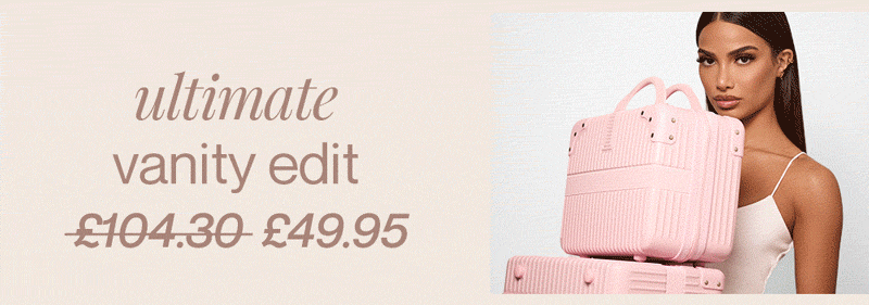 Over 50% off including your tatti travel suitcase - shop the ultimate vanity edit