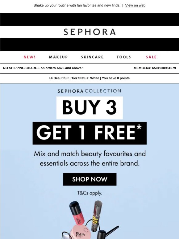 Stock up, glow up. Buy 3 + 1 free 🎁