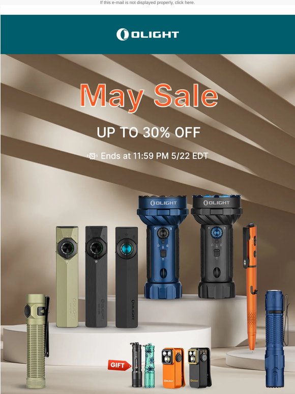 May Sale Starts Now | Save Up to 30%