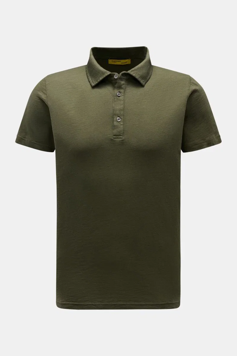 Jersey-Poloshirt dark olive