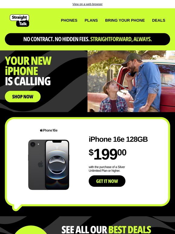 Just in! iPhone 16e for only $199