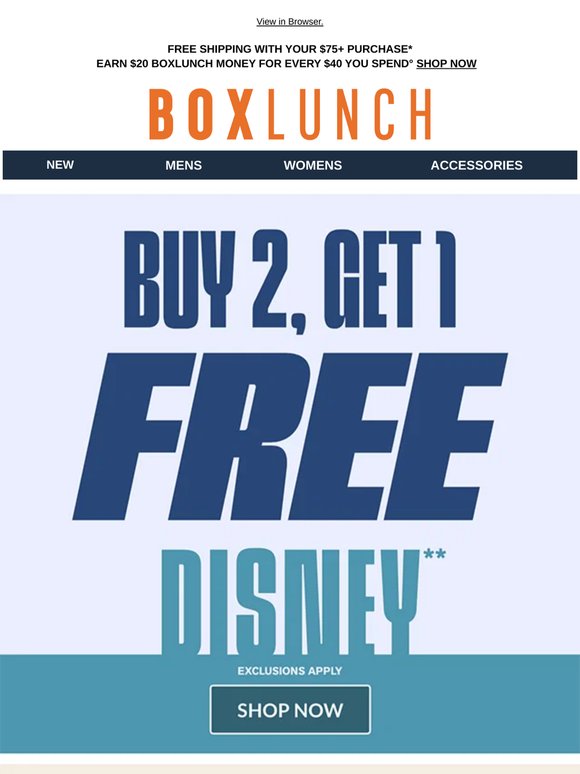 Feels like magic: Buy two, get one free, only for Disney merch