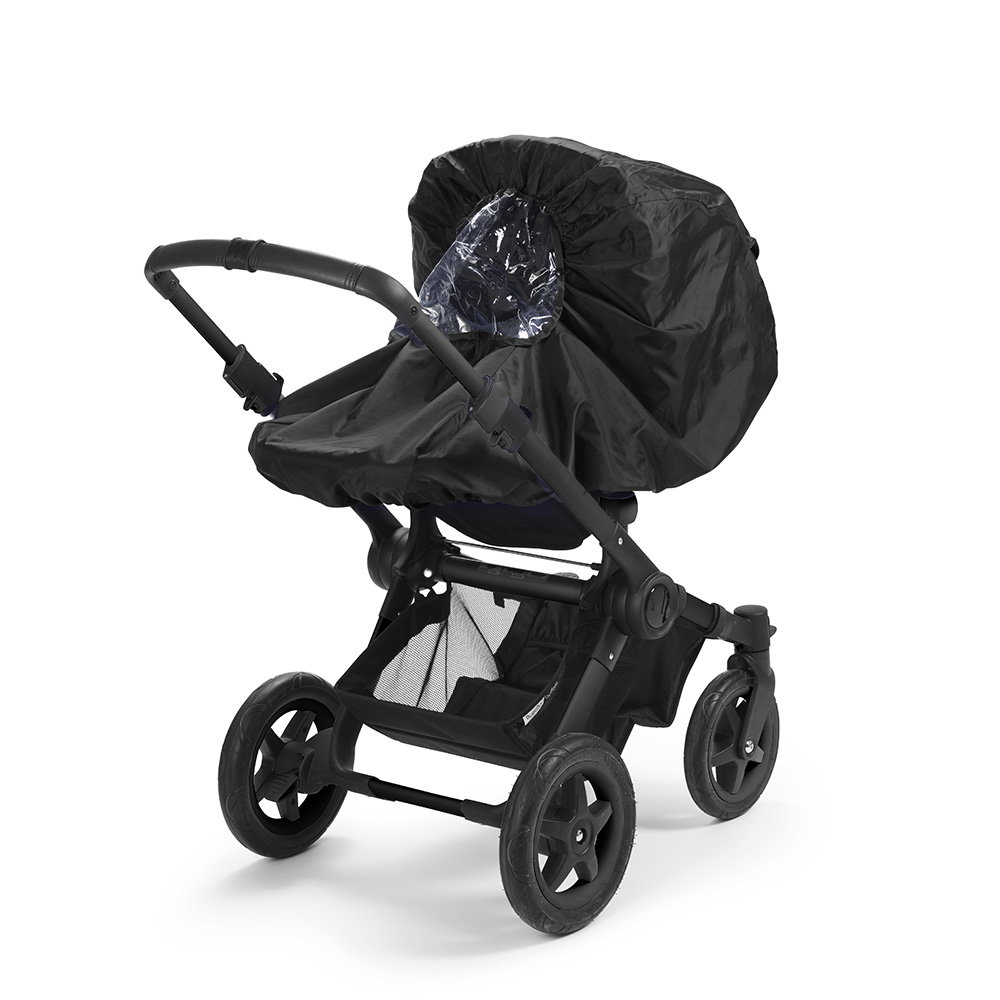 Image of Stroller Rain Cover - Brilliant Black
