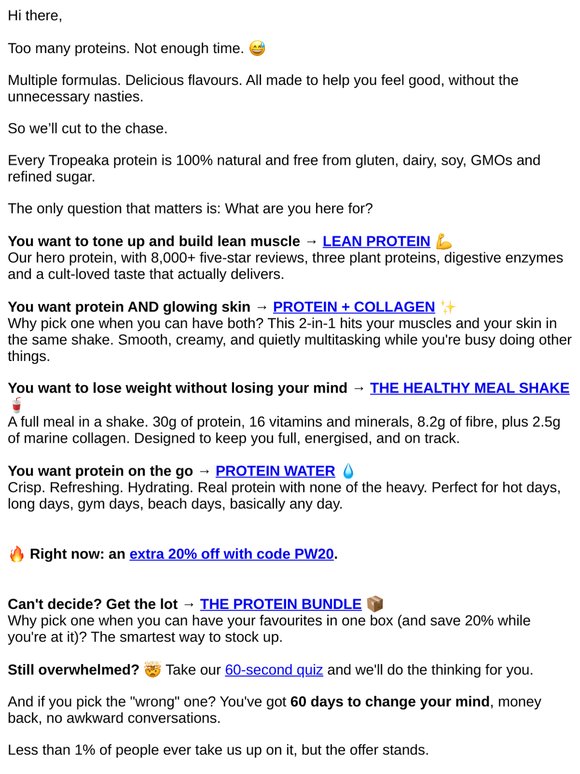 Before you buy another protein…
