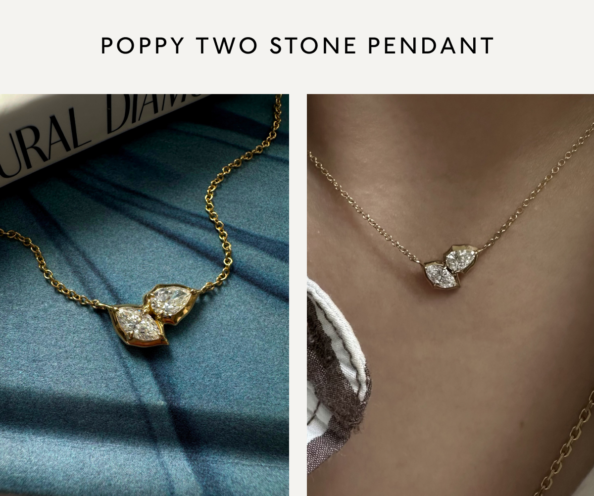 Poppy Two Stone Pendant 