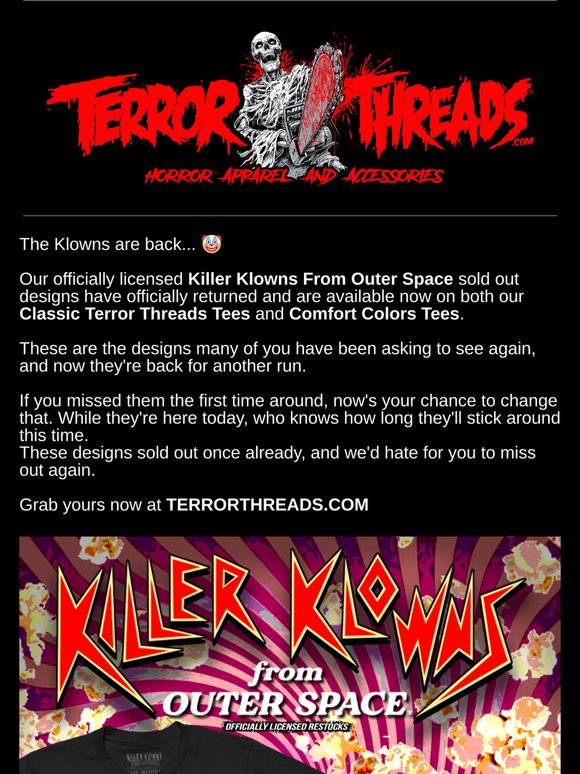 Step Right Up... The Killer Klowns Are Back! 🎪