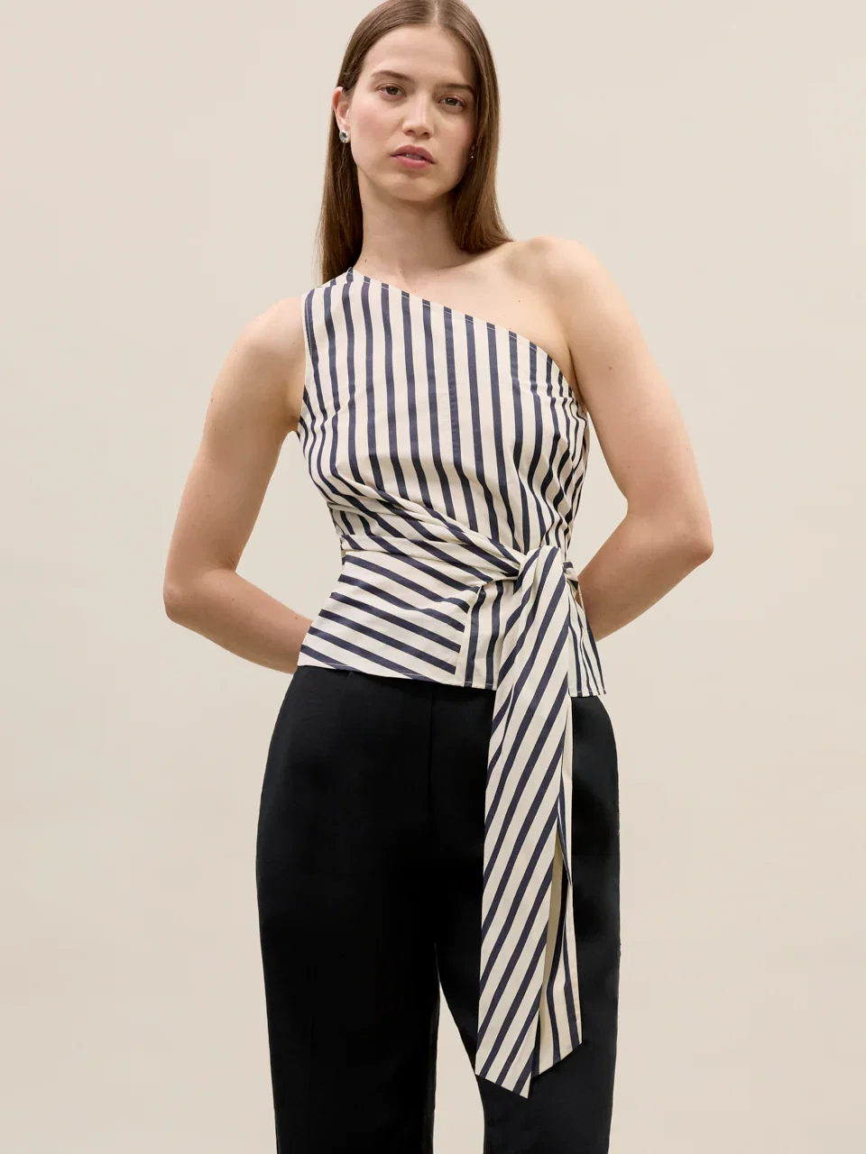Image of Isla Stripe Poplin Top