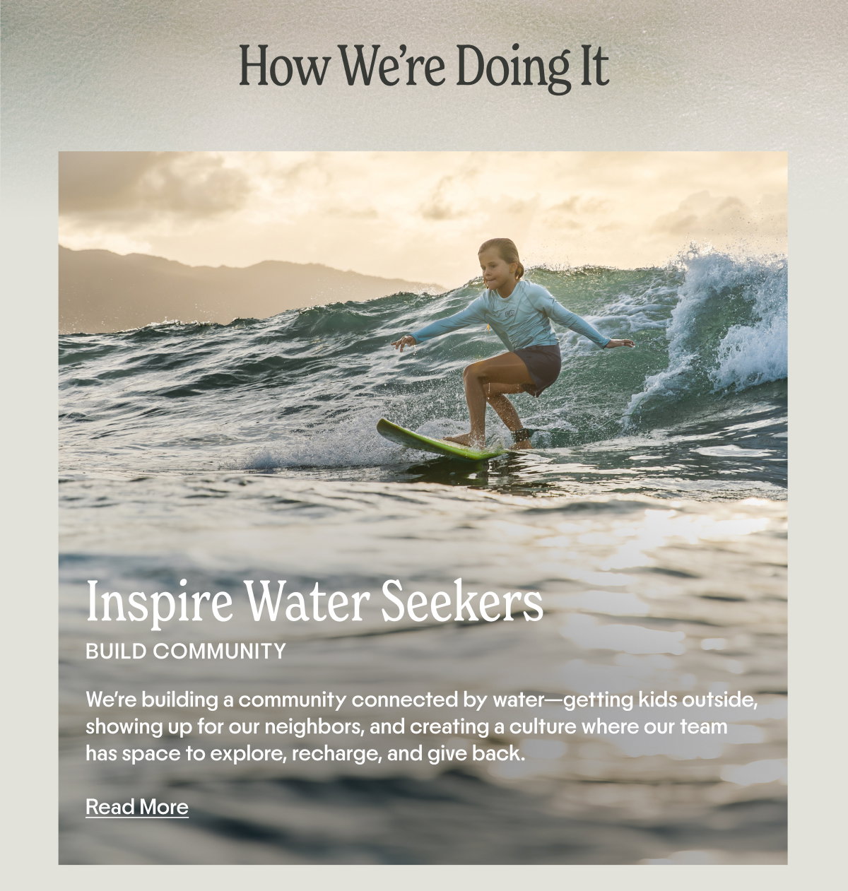 How We’re Doing It: Inspire Water Seekers and Build Community