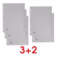 Offre 3+2 : 5x intercalaires en plastique A-Z A4