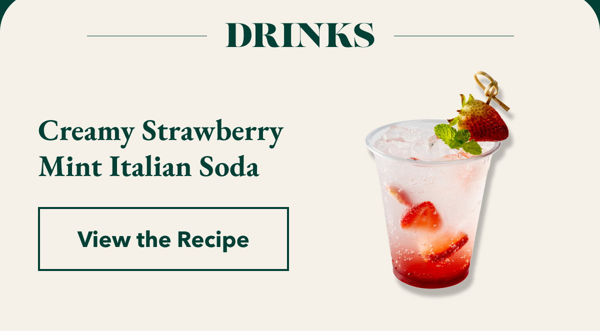 Creamy Strawberry Mint Italian Soda [View the Recipe]