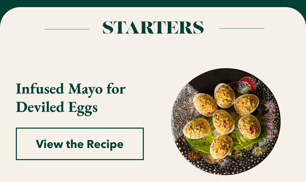 Starters: Infused Mayo for Deviled Eggs [View the Recipe]