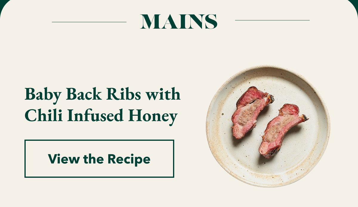 Baby Back Ribs with Chili Infused Honey [View the Recipe]