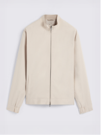 Light Taupe Cotton Harrington Jacket