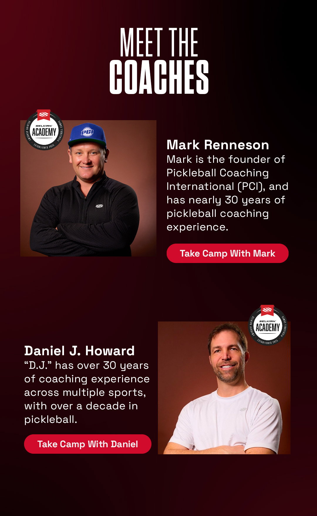 Meet the coaches.