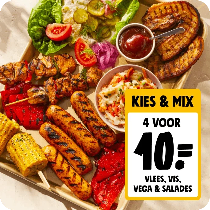 Kies & mix 4 voor €10