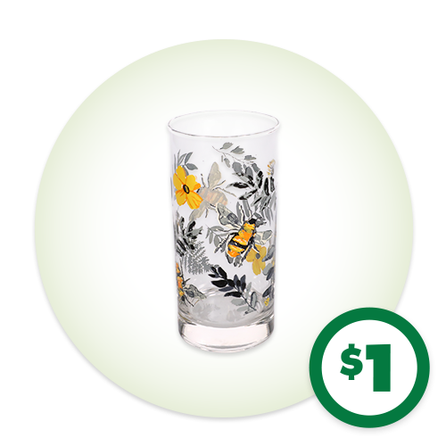 $1 16-oz. Bees Cooler Glasses