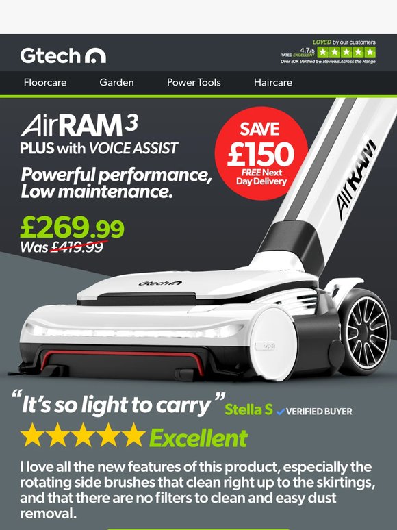 Don't miss the AirRAM 3 Plus now only £269.99