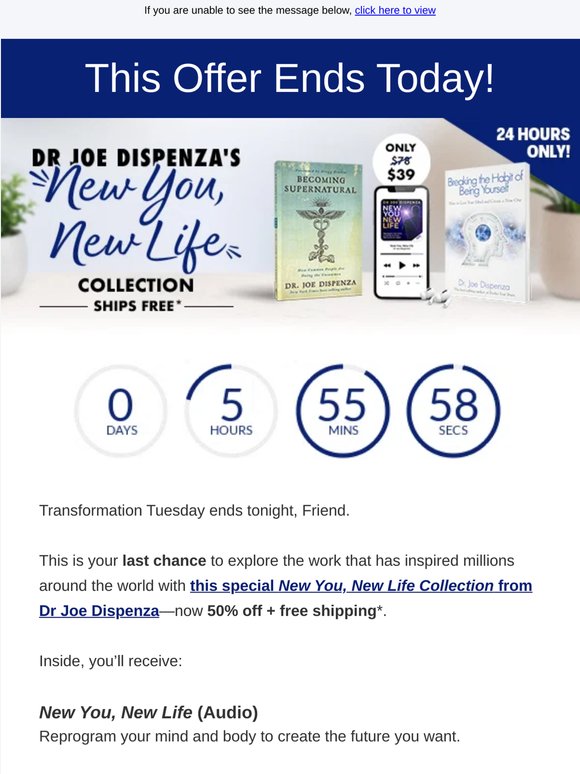 Last Chance: Get 50% off Dr Joe Dispenza