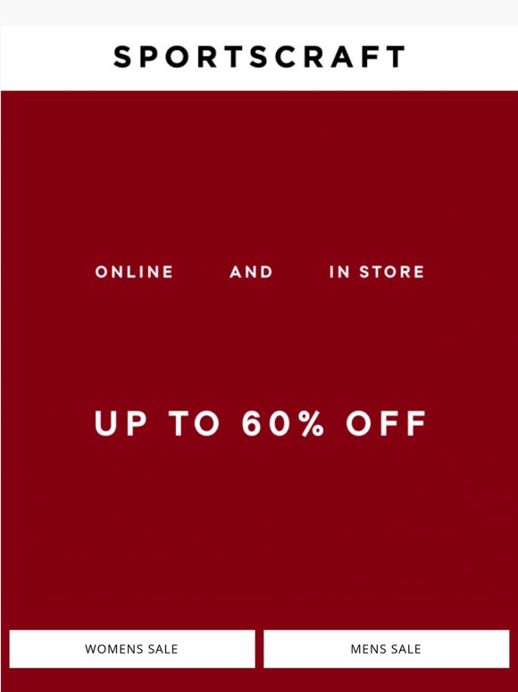 Up to 60% Off | In Store & Online