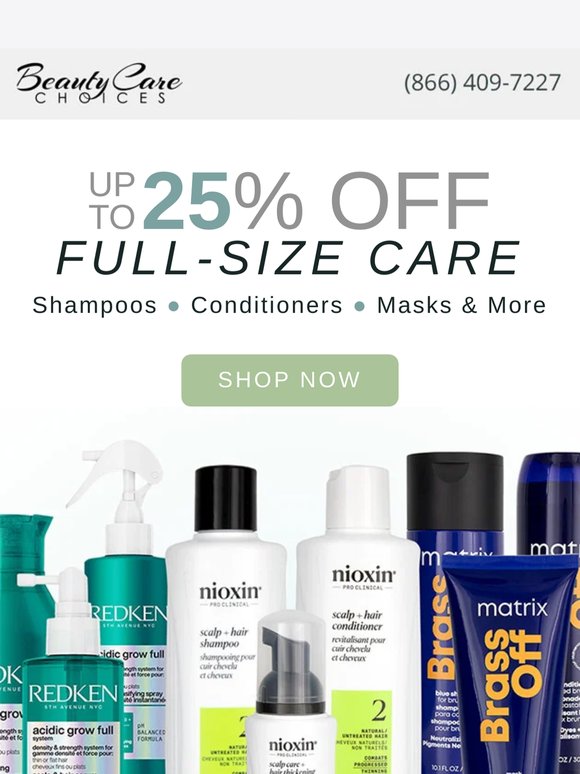 Up to 25% Off Your Perfect Hair Routine 🩵