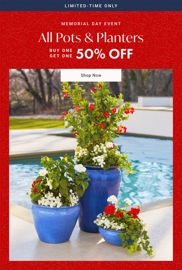 Memorial Day Event- BOGO 50% OFF - Shop Now