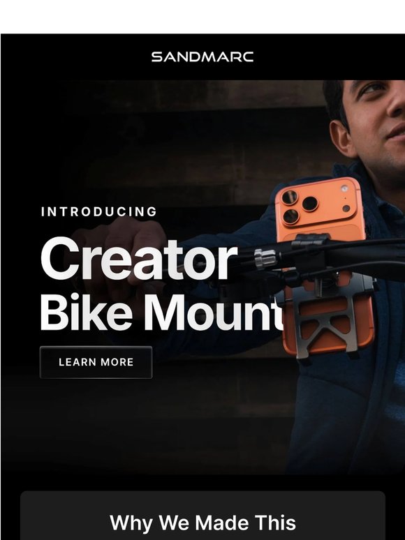 Introducing the Creator Bike Mount