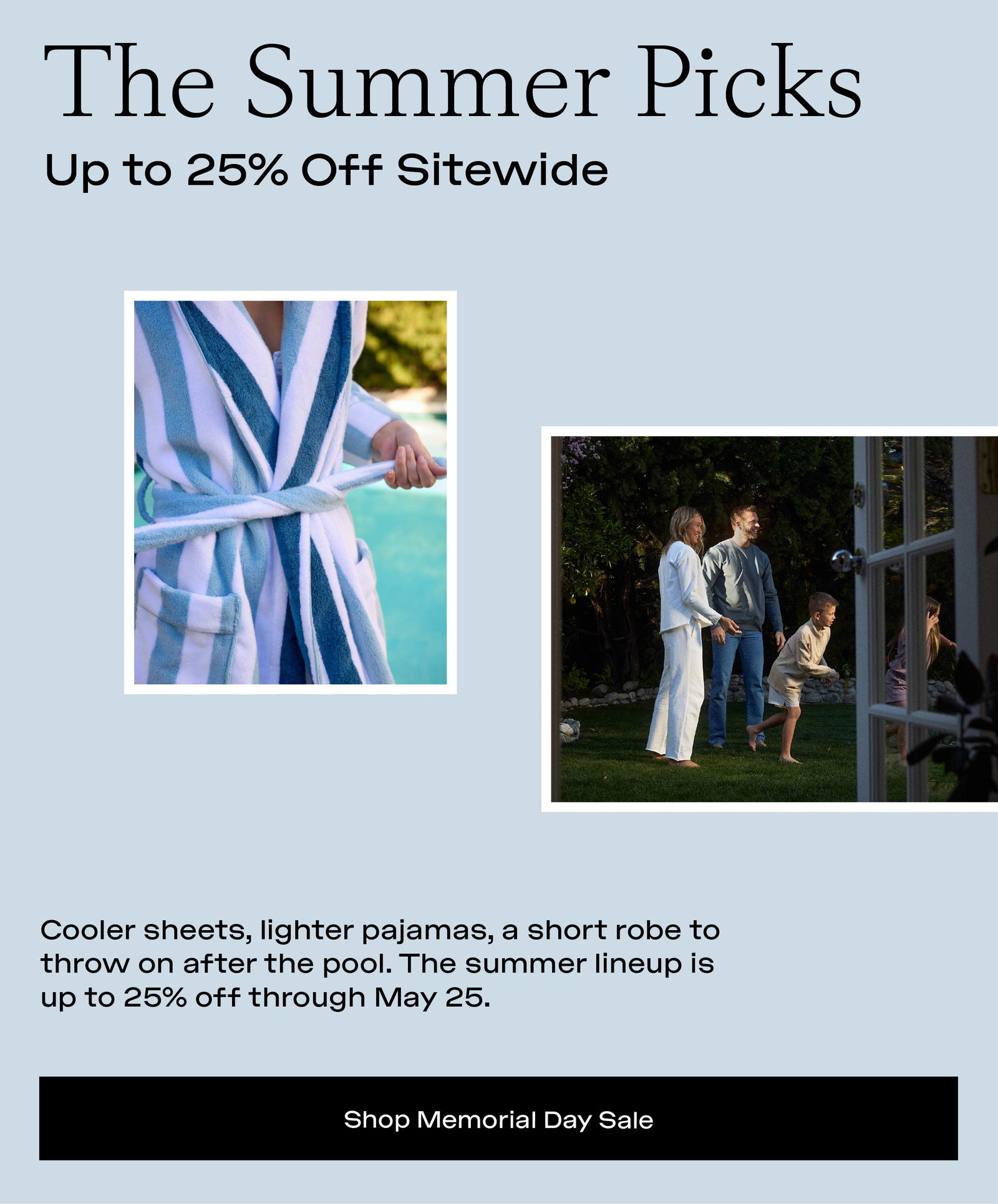 SHOP 25% OFF MEMORIAL DAY SALE
