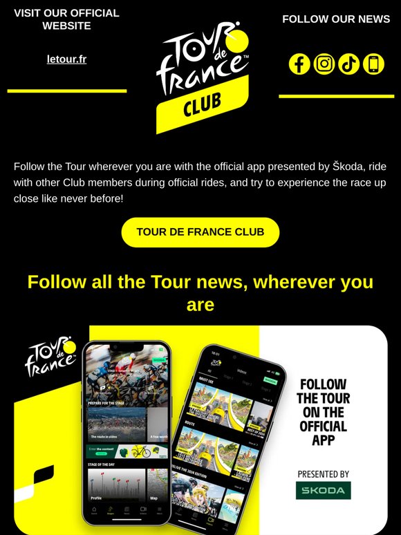 Follow the Tour with the official app!