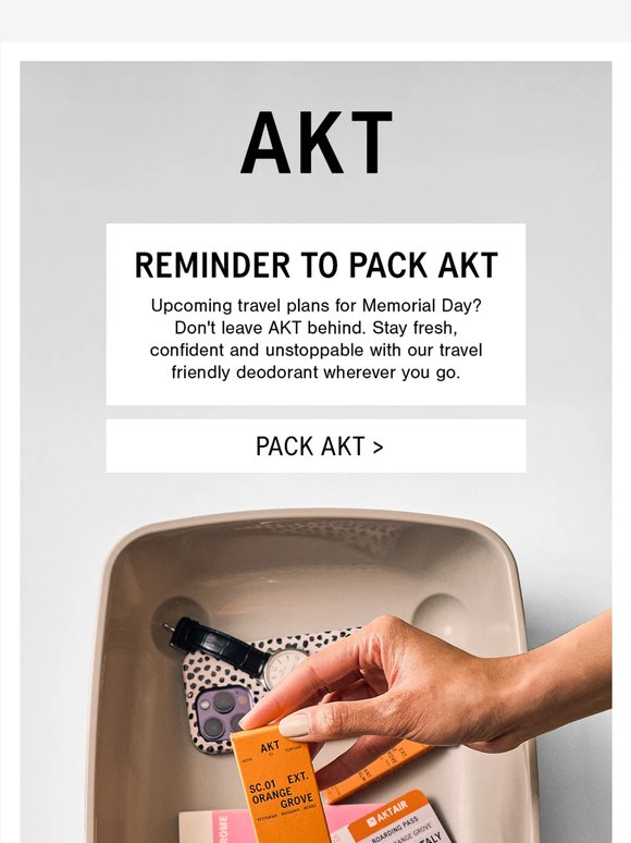 Don’t Forget To Pack AKT ✈️