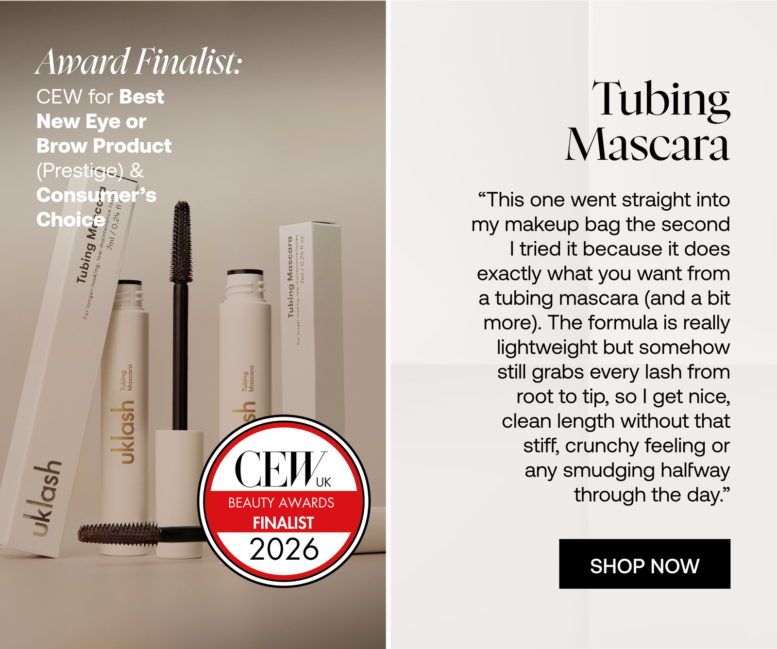 Tubing Mascara