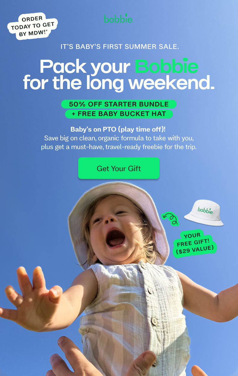 Pack your Bobbie for the long weekend.