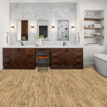 Mohawk Home 12MM Thick 6.14-inch x 47.2-inch AC4 Waterproof Surface Laminate Wood Plank Flooring (18.14 sq ft/ctn)