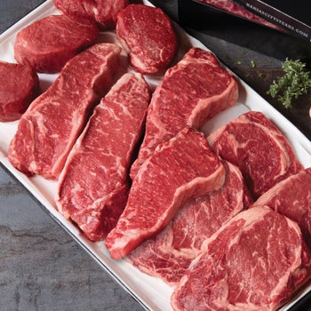 Kansas City Steak Co. USDA Choice Combo Pack, 11.5 lbs Total, 12 Large Steaks (4 Strips, 4 Filet Mignon, 4 Ribeyes)