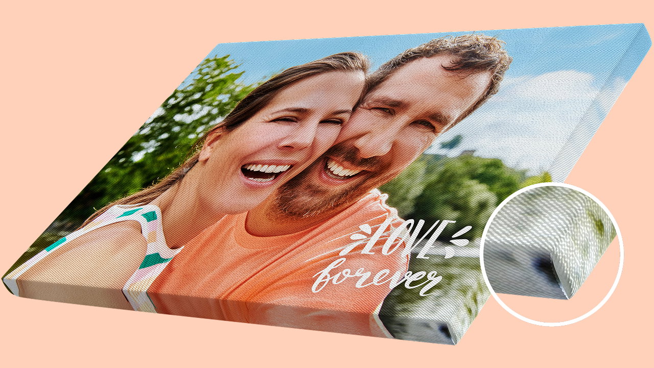 Fotocanvas met familie van koppel