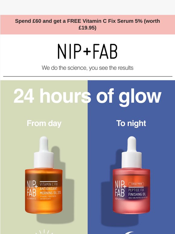 Keep your skin glowing from day to night ☀️🌙