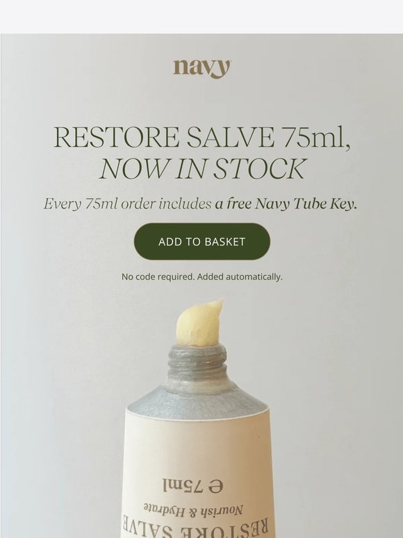 Restore Salve, now in 75ml tube! ✨