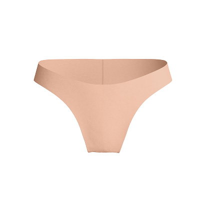 Seamless Brazilian briefs in the colour Rose Teint from the Natural Skin series by CALIDA. 