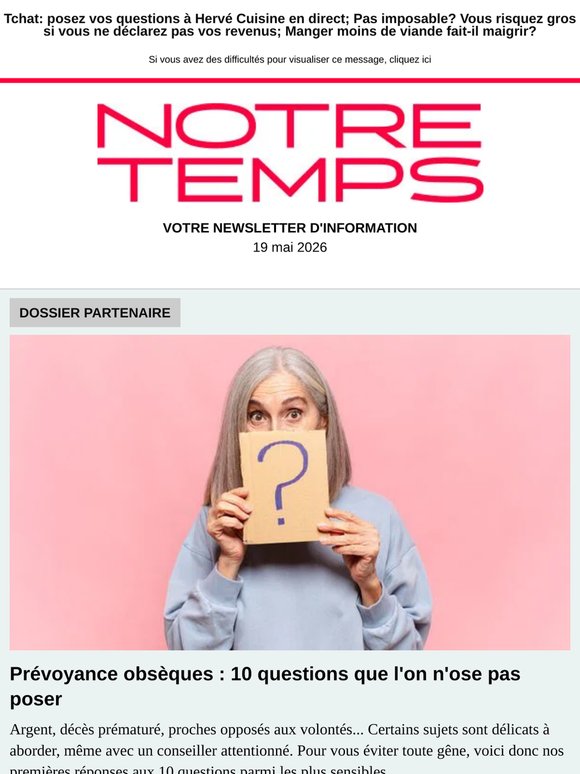 📌 Retraite: le viager de plus en plus populaire; Forme: 4 exercices pour éviter les bras qui pendent; Ce trésor du Lot est l'un des plus beaux villages