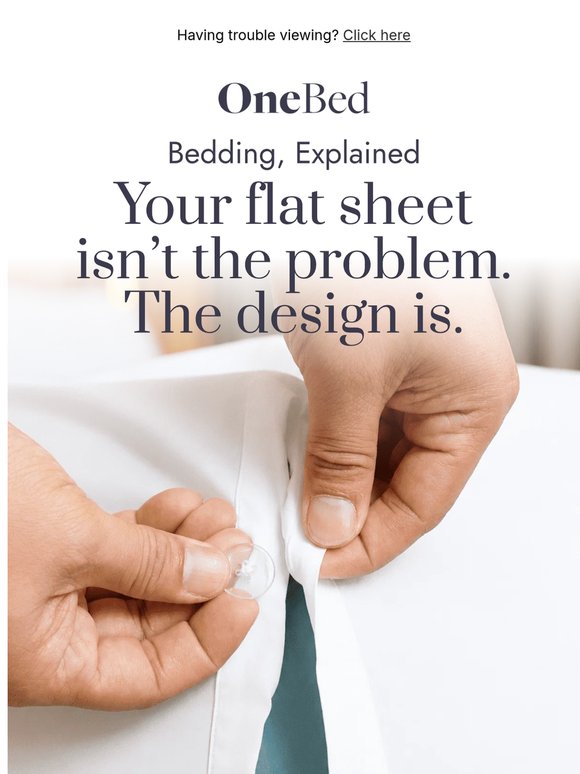 The Flat Sheet That Buttons Into Place