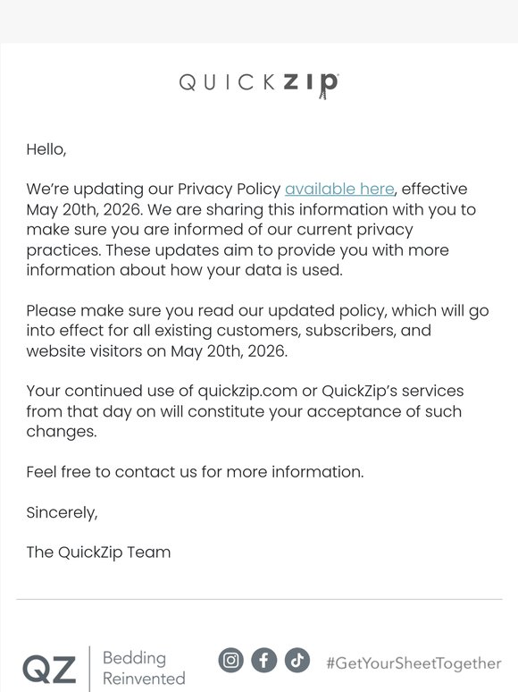 We're updating our privacy policy
