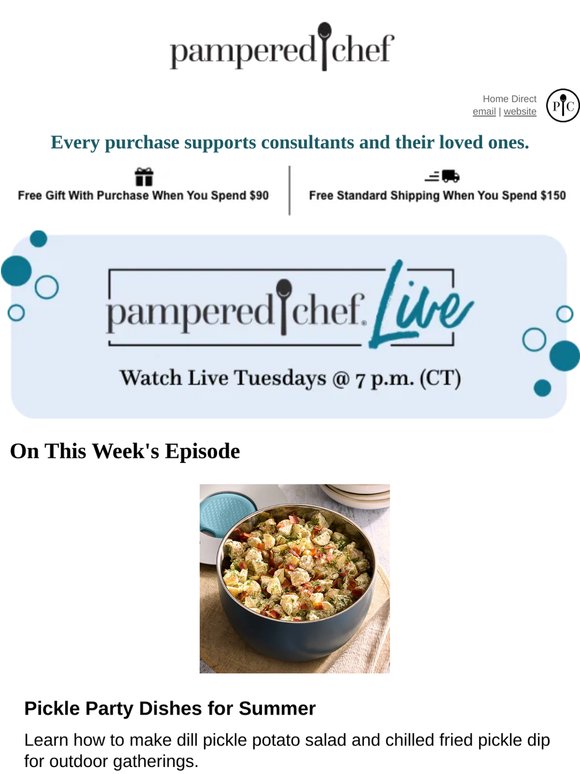 Join Us Today for Pampered Chef Live! 👨‍🍳