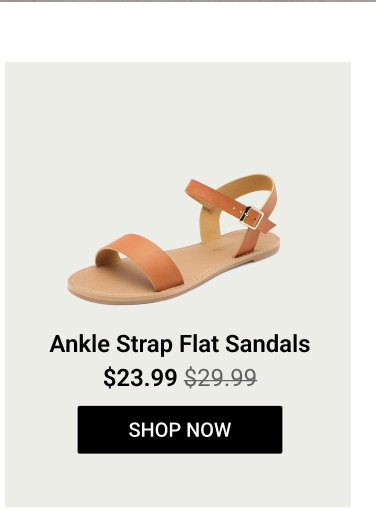 Ankle Strap Flat Sandals