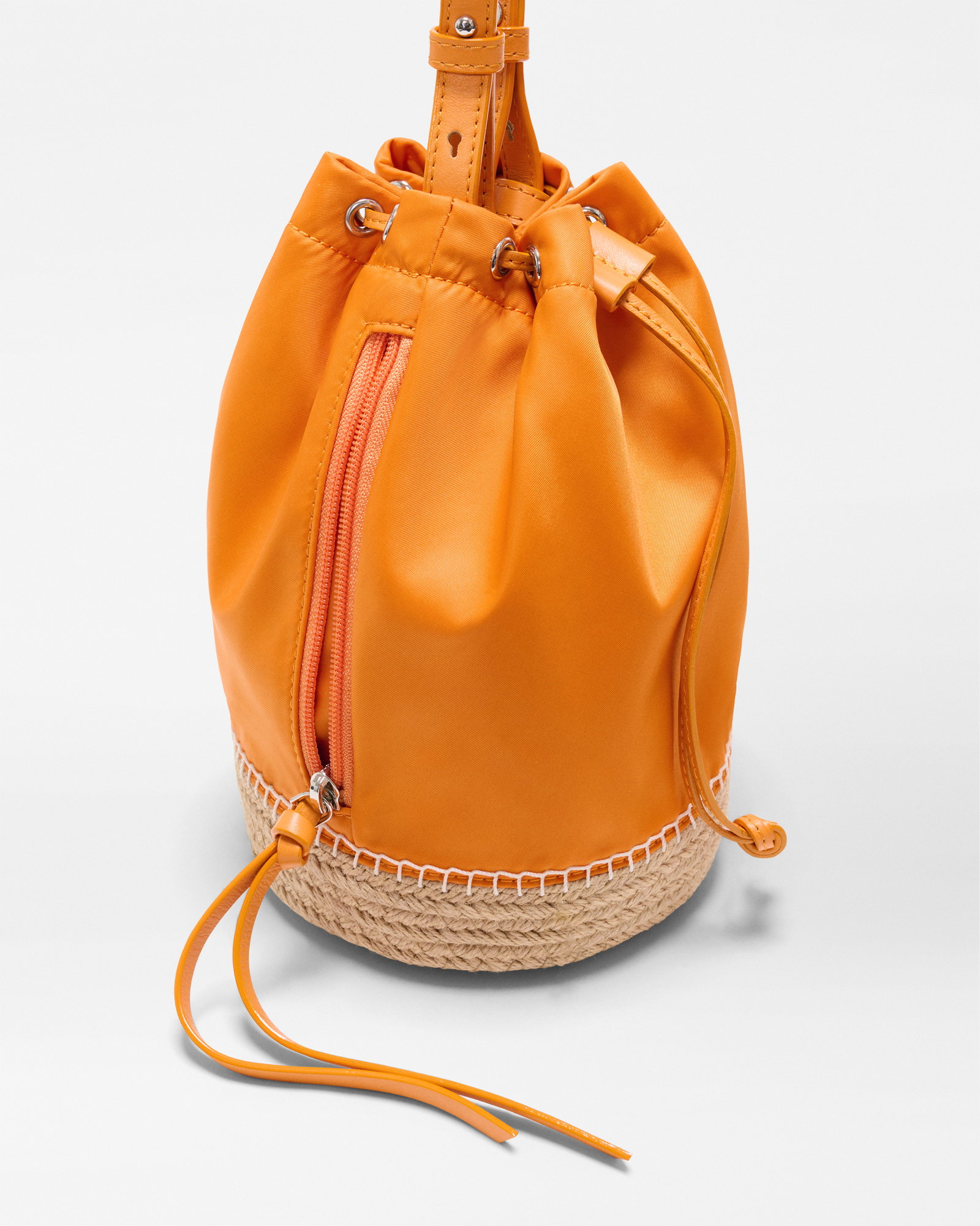 Shop the Sunset Orange Waverly Espadrille Bucket Bag
